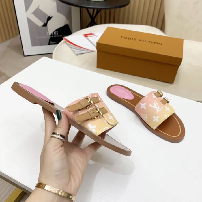 Louis Vuitton Wholesale Gradient Slippers for Women LVSP-017