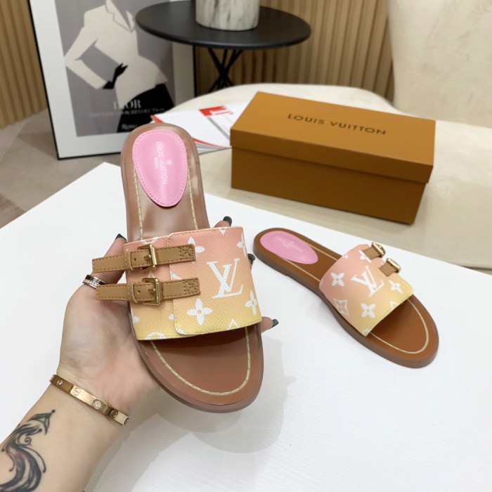 Louis Vuitton Wholesale Gradient Slippers for Women LVSP-017