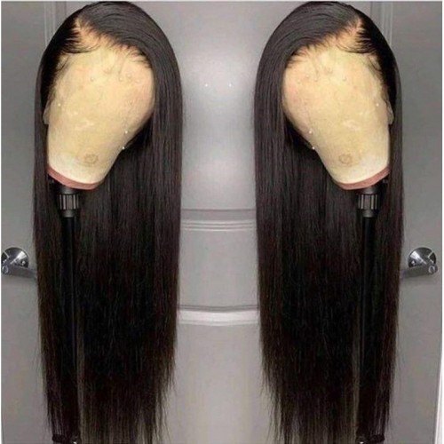 Women's Lace Long Straight Wig Chemical Fabric Hair WIG-033