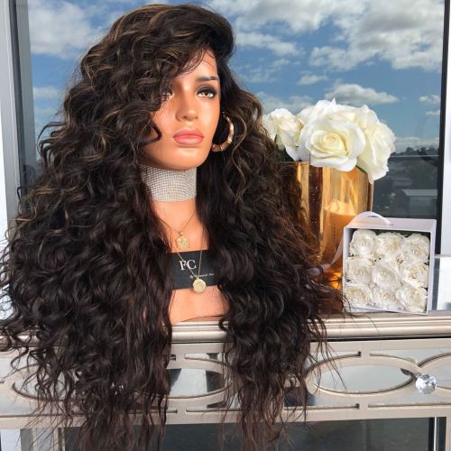 Women's Lace Curly Wig Chemical Fabric Hair WIG-020