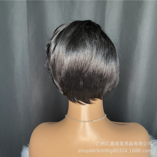 Body Wave T Part Pixie Cut Wig 100% Human Hair HH-022