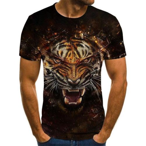 Tiger Elk Animal Graphic T-Shirt  MSS-034