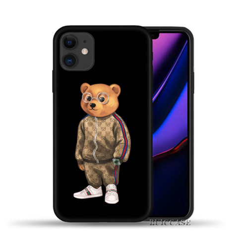 Cute Bear Fashion Brand Protective Case For iPhone 11 12 13 PC-062