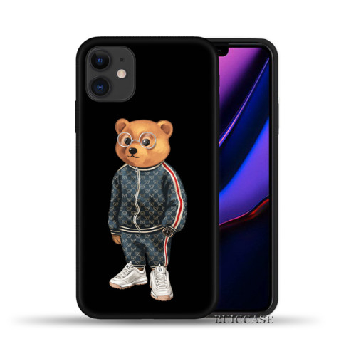 Cute Bear Fashion Brand Protective Case For iPhone 11 12 13 PC-066