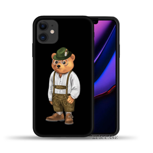Cute Bear Fashion Brand Protective Case For iPhone 11 12 13 PC-064