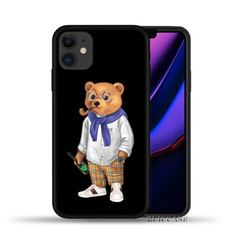 Cute Bear Fashion Brand Protective Case For iPhone 11 12 13 PC-068