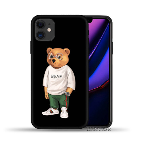 Cute Bear Fashion Brand Protective Case For iPhone 11 12 13 PC-065