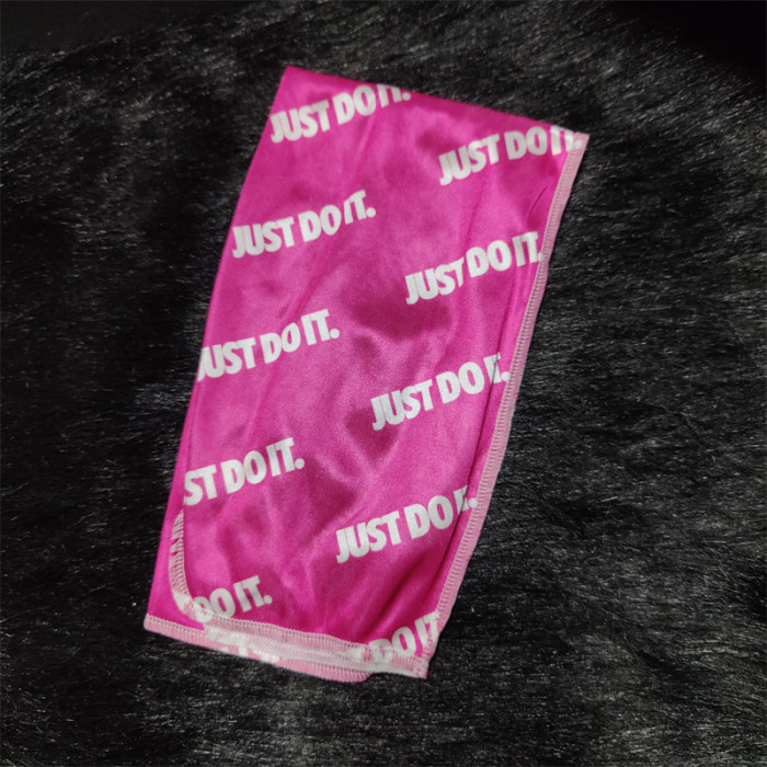 Nike Just Do It Pink Designer Durag DX-056(MAKE TO ORDER, MOQ=30PCS)