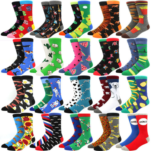 High Quality Combed Cotton Socks food Pattern Long Tube SK-004