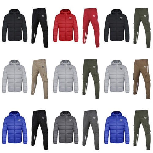 Adidas Autumn And Winter Men's Down Jacket And Pant Set ADST-034