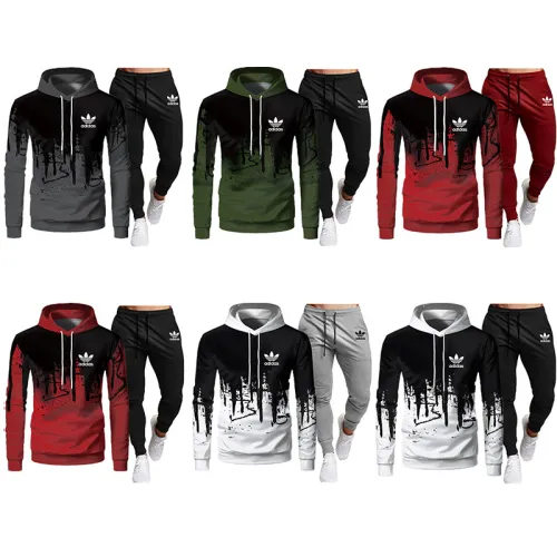 Adidas Autumn And Winter Men's Sweater And Pant Set ADST-062