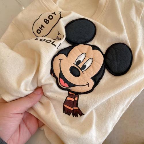 Children's Cartoon Mouse Patch Long Sleeve Shirt CDT-003