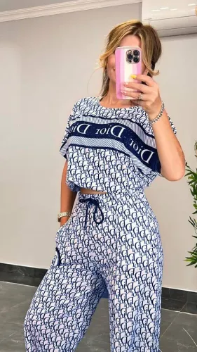 Ladies Casual Printed Two-piece Suit WS-120
