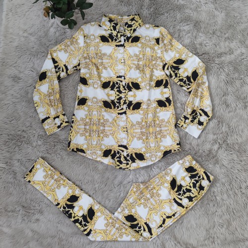 Ladies Casual Printed Two-piece Suit WS-166