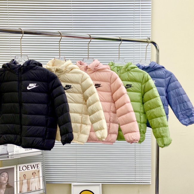 Nike Winter Counter Quality 90% White Duck Down Detachable Cap Down Jacket For Kid With All Tags AA-019