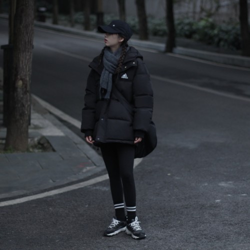 Adidas Counter Quality Embroidered Hooded Down Padded Jacket with All Tag AAD-005