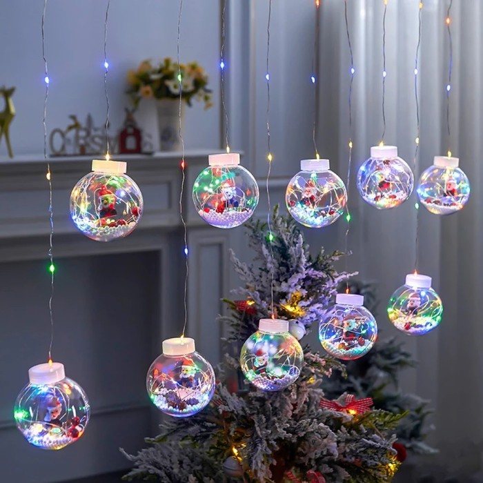 Navidad LED Curtain String Light Ball Santa Claus Christmas CMSL-018