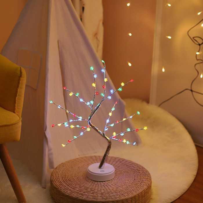 Night Light Mini Christmas Tree Copper Wire Garland Lamp CMSL-005