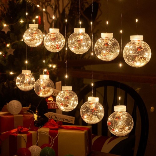 Navidad LED Curtain String Light Ball Santa Claus Christmas CMSL-018