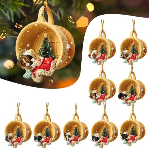 2023 Christmas Tree Pendant Cute Dog Animal Drop Ornament Ne CMSL-020