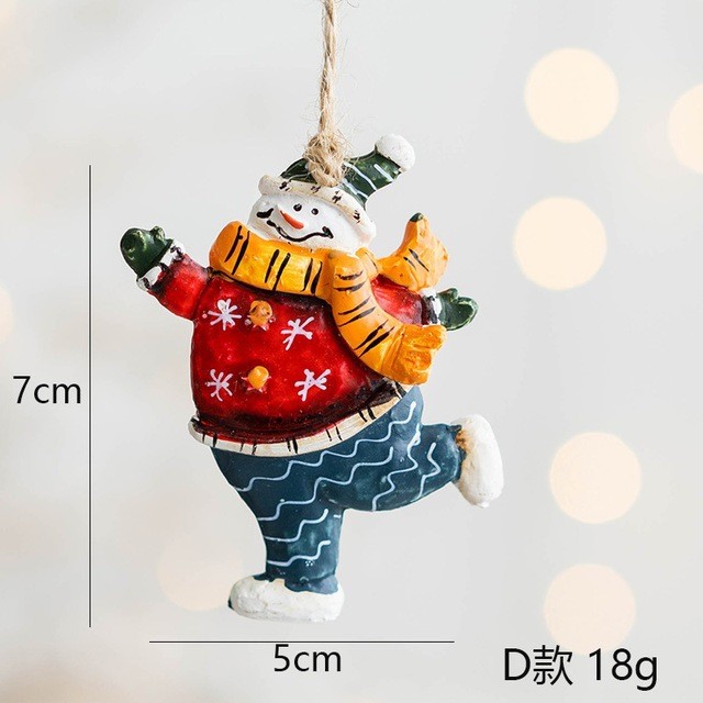 2023 The New Christmas Resin Pendant Xmas Tree Decoration CMSL-016