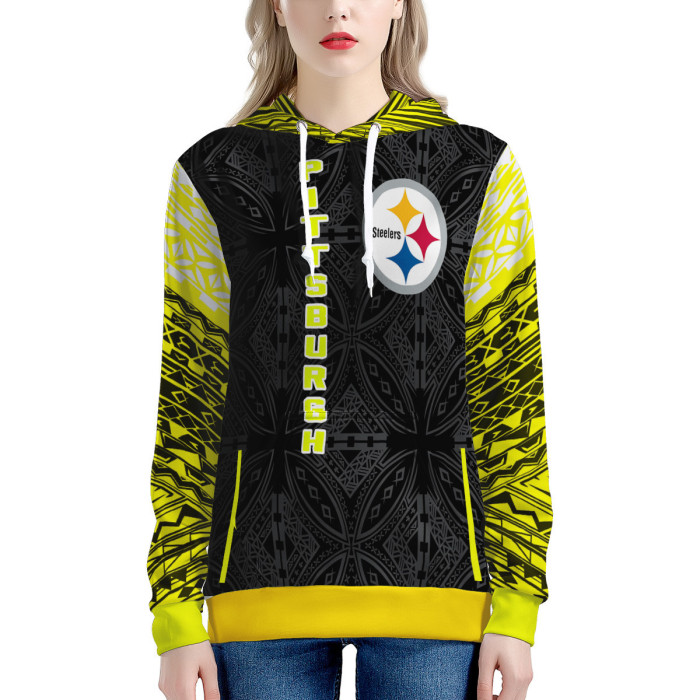 NFL Women's Polynesian Print Sports Casual Hooded Sweatshirt UNF-008