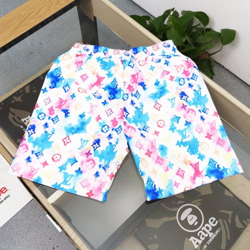 Louis Vuitton Counter Quality Colorful Printing For Men and Women Shorts With All Tags ALV-014