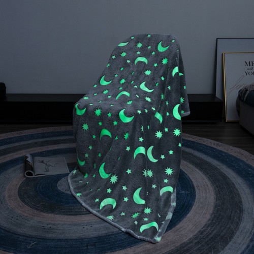 Double Sided Flannel Glow In The Dark Blanket WWS-017
