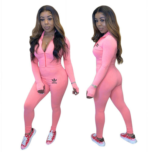 Women's Fashion Pit Strip Embroidery 2-Piece Set WS-175