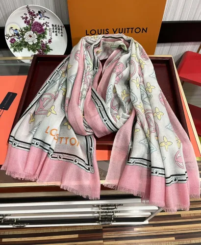LV Double Sided Ring Fleece Scarf High Quality with Box SCF-022