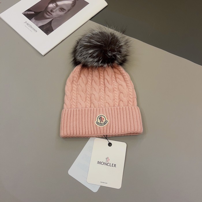 Moncler High Quality Fashion Wool Woven Thermal Knit Beanie with Box BEN-009