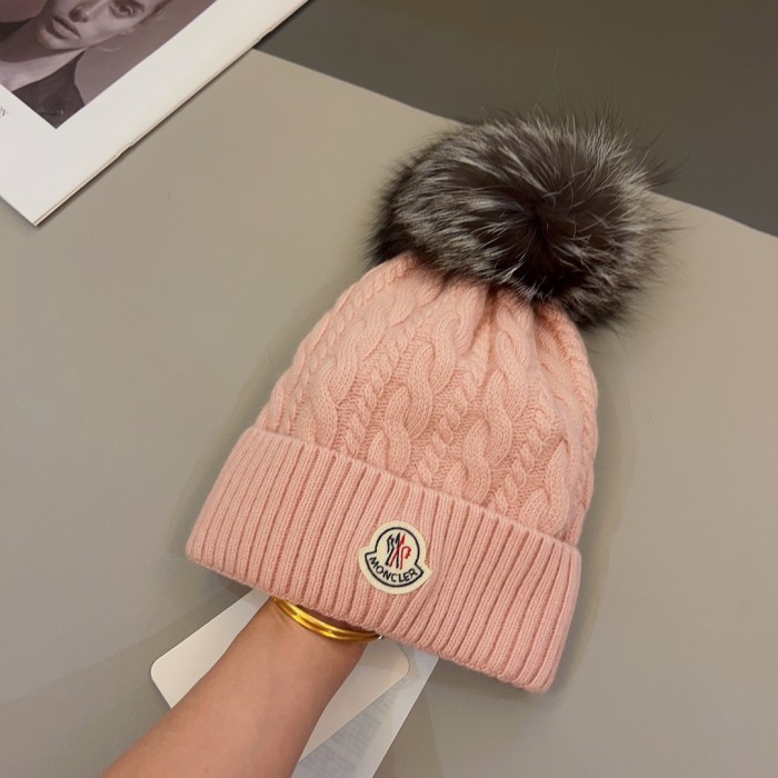 Moncler High Quality Fashion Wool Woven Thermal Knit Beanie with Box BEN-009