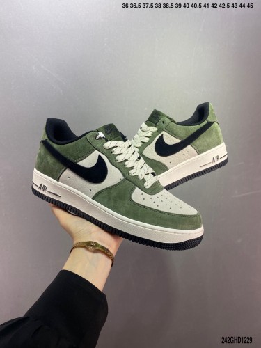 Company Level High Quality Nike Air Force 1 07 SU19 Low Built-in Full Palm Air Cushion BQ8273-302 Sneaker with Box HYAF-042