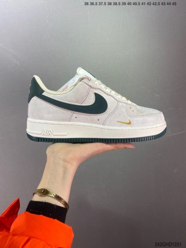 Company Level High Quality Nike Air Force 1' 07 Low Original Suede Built-in Full Palm Air Cushion NFC Sensor Chip KK5636-710 Sneaker with Box HYAF-025