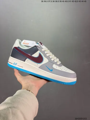 Company Level High Quality Nike Air Force 1 Top Layer Leather + Suede Material Splicing Built-in Honeycomb Air Cushion LJ8822 Sneaker with Box HYAF-100