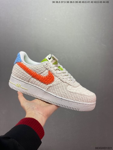 Company Level High Quality Nike Air Force 1 07 LV8 Good Bye  Low Craft Woven Upper Material Full Palm Built-in Honeycomb Air Cushion DV2112-161 Sneaker with Box HYAF-057