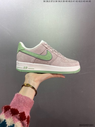 Company Level High Quality AKIRA Joint Nike Air Force 1 Low ’07 Suede Full Palm Built-in Honeycomb Air Cushion NFC Sensor Chip DD9969-065 Sneaker with Box HYAF-181