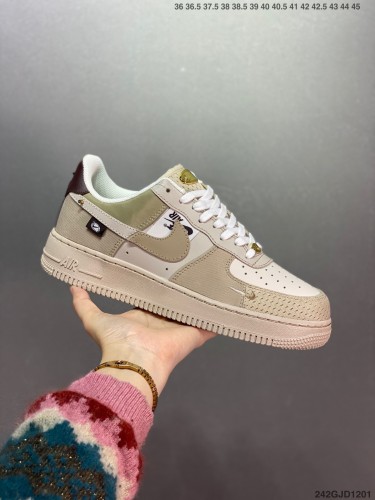 Company Level High Quality Nike Air Force 1 Full Palm Built-in Honeycomb Air Cushion DX6061-122 Sneaker with Box HYAF-183