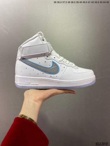 Company Level High Quality Nike Air Force 1 Mid Magic Buckle Full Palm Built-in Honeycomb Air Cushion FB1885 Sneaker with Box HYAF-175
