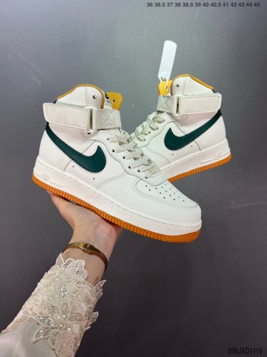 Company Level High Quality Nike Air Force 1 Mid Magic Buckle Full Palm Built-in Honeycomb Air Cushion 315122 Sneaker with Box HYAF-227