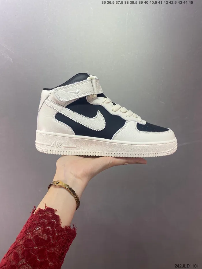 Company Level High Quality Nike Air Force 1’07 Low White/Mocha/Beige  Rigid Grain Calfskin Upper Material Full Palm Built-in Air Cushion DV2224-001 Sneaker with Box HYAF-323