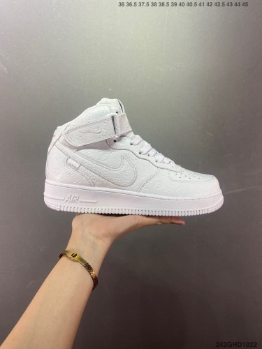 Company Level High Quality LV Joint Nike Air Force 1 Low Full Palm Built-in Honeycomb Air Cushion 1A9V8Z Sneaker with Box HYAF-353