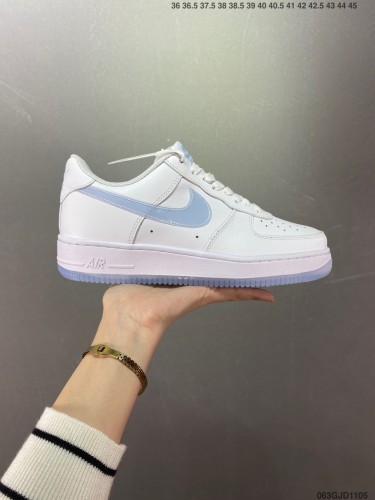 Company Level High Quality Nike Air Force 1’07 White/Purple Viotech  Rigid Grain Calfskin Upper Material Full Palm Built-in Air Cushion CR5696-105 Sneaker with Box HYAF-298