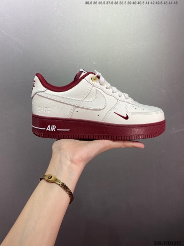 Company Level High Quality Nike Air Force 1 07 LV8 Light Blue/Love  Rigid Grain Calfskin Upper Material Full Palm Built-in Air Cushion DQ7582 Sneaker with Box HYAF-364