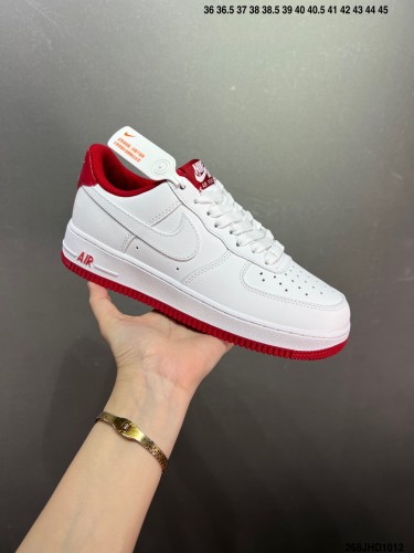 Company Level High Quality Nike Air Force 1’07 LV8 White/Gold Yellow/Gum  Rigid Grain Calfskin Upper Material Full Palm Built-in Air Cushion DQ0894-100 Sneaker with Box HYAF-376