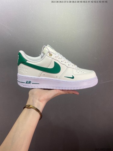 Company Level High Quality Nike Air Force 1’07 LV8 White/Gold Yellow/Gum  Rigid Grain Calfskin Upper Material Full Palm Built-in Air Cushion DQ0359-100 Sneaker with Box HYAF-388