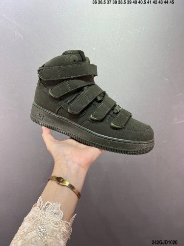 Company Level High Quality Billie Eilish Joint Nike Air Force 1'07 High SP Mushroom  Environmentally Friendly Suede Microfiber Upper Material Full Palm Built-in Air Cushion DM7926-200 Sneaker with Box HYAF-359