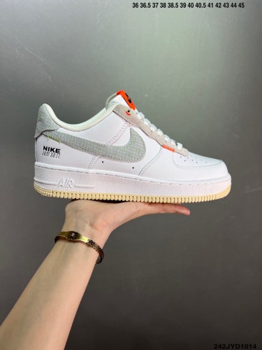 Company Level High Quality Nike Air Force 1 07 LV8 Good Bye 3M Rigid Grain Calfskin Upper Material Full Palm Built-in Air Cushion DV0788-161 Sneaker with Box HYAF-369