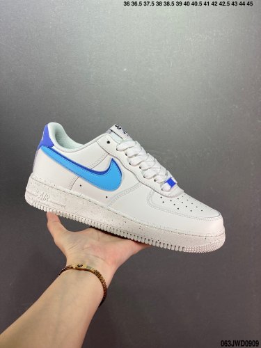 Company Level High Quality Nike Air Force 1’07 LV8 White/Gold Yellow/Gum  Rigid Grain Calfskin Upper Material Full Palm Built-in Air Cushion DQ0359-100 Sneaker with Box HYAF-461