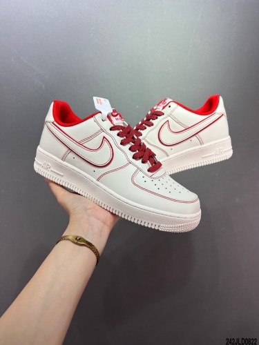Company Level High Quality Nike Air Force 1 '07 Low LX White/Sliver  Soft Calf Leather Upper Material Full Palm Built-in Air Cushion DH4408-100 Sneaker with Box HYAF-513